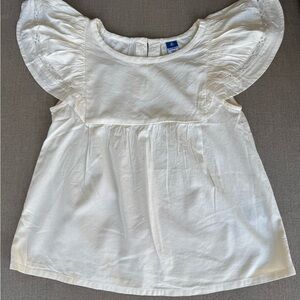 Old Navy, White, Flutter Sleeve, Blouse, Size M (8)